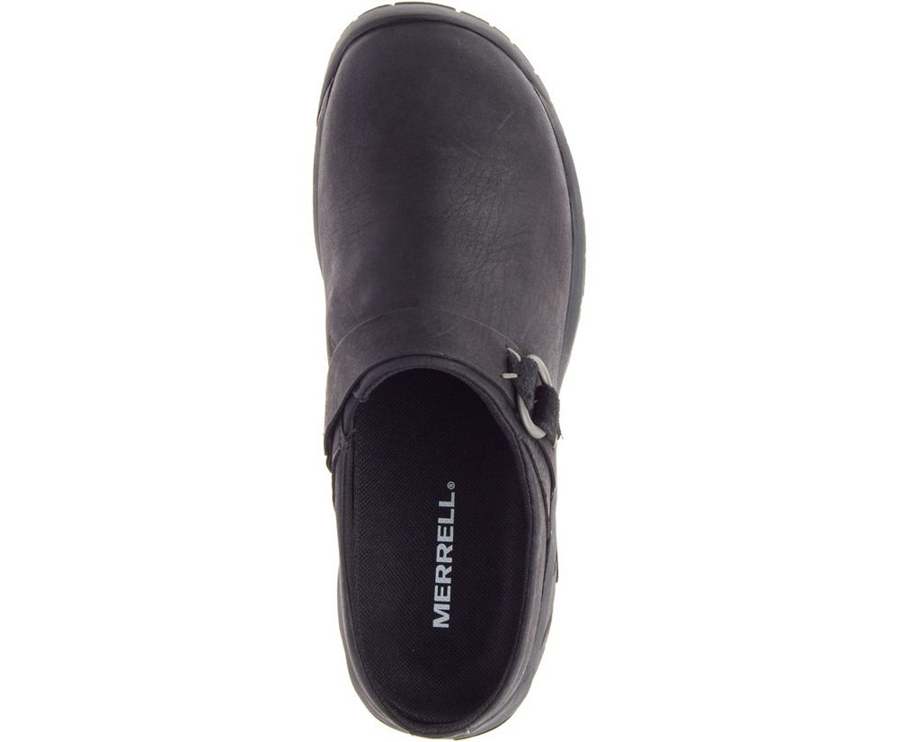 Merrell Slip Ons Damskie Czarne - Encore Slide 4 Skórzane - 814729-FAK